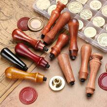 1pc Retro Wooden Sealing Wax Stamp Handle, Sealing Wood Handle Stamp Head Replaceable Handle For DIY Handmade Art Crafts Wedding Invitations,Back To School,School Supplies