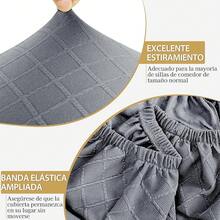 Fundas para sillas Pack de 6 fundas para sillas de comedor Removibles Y Lavables Fundas Decorativas de Sillas de Comedor Duradera Poliéster funda para sillas,para Comedor, Hotel, Comedor, Ceremonia - Gris Claro - Ver 3