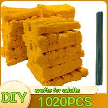 {Large Capacity Wholesale} 10/20/1020pcs DIY Pipe Cleaner Projects, Pipe Cleaners For Art Crafts, 20 Colors Chenille Stems With Floral Stem Wires, Fuzzy Stems Pipe Cleaners And Flower Rod Flower Bouquet DIY Art Supplies Thick Fuzzy Wire Sticks Bulk For Beginner