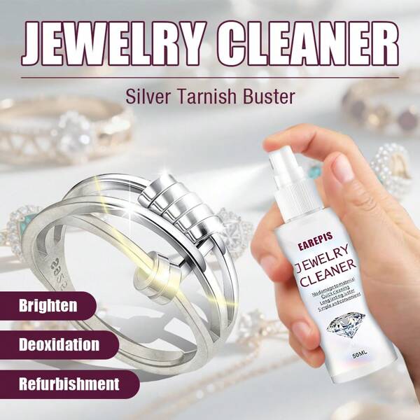 50ml Jewelry Metal Cleaning & Decontamination Liquid, Anti-Oxidation & Rust Remover, Restores Jewelry To Original Luster By Removing All Dirt
