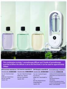 Advanced Aromatherapy Diffuser, USB Household Automatic Aromatherapy Humidifier, Hotel Spray Aromatherapy Machine, Toilet Deodorization And Fragrance Expander, Electric Air Purifier, Rechargeable, With Color Atmosphere Lights, Suitable For Bedroom, Living Room, Desk, Large Room, Pet Room, Hotel, Car, With 5 Working Modes And 6 Kinds Of Aromatic Essential Oils To Choose From