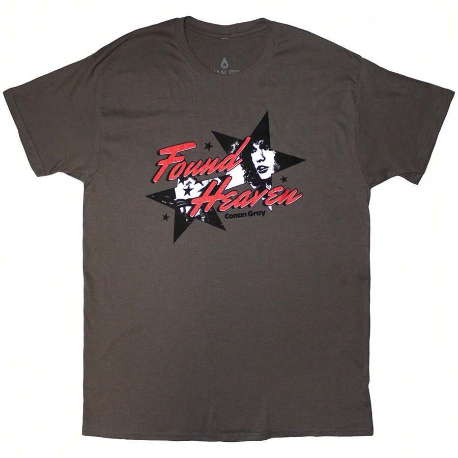 Conan Gray | Official Band T-Shirt | Found Heaven Stars - 48-Hour Fast Shipping!  - Grey - View 1