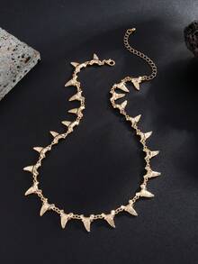 Fashionable Casual Punk Minimalist Shark Tooth Necklace