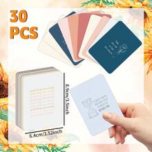 30 Positive Affirmation Cards, Suitable For Mindfulness And Mental Health, Can Be Used As Encouragement Cards, Lunchbox Notes, Thank You Cards, Positive Energy Cards, Also An Inspirational Gift For Women. - Multicolor - View 2
