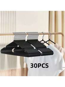 10/20/30/40件成人非不锈钢豪华静音衣架，家用晾衣架，奢华柔和色，无角度悬挂，防弯曲涂层晾衣架