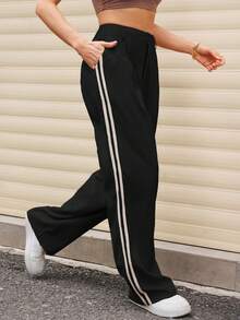 Women's Pants/Women's Casual Pants/Fashion/Hot. Carnival 2025. Anita Carnival. Pants, High Waisted, With Pockets, Romantic Fabric, Bell Bottoms, Wide Leg, Sweatpants, Women's High Waisted Jeans, Lycra Cotton Polyester Spandex, Women's Black Premium High Waisted Wide Leg Pants, Black Lycra Spandex Twill Pants, Premium High Waist Slim Fit, Women's Pants, Tailored, Jogger Pants, Linen, Women's Wide Leg Pants, Exposed Navel, Women's Lycra Spandex, Wide Leg Pants, Duna Fashion Buttons, Duna High Waisted Dress Pants, Stretch Zipper And Buttons, Unlined, Women's High Waisted Pants With Pockets, Super Stylish, Modal, Elegant, Formal, Blogger, Hip Lift, Super Wearable, Colorful - 黑色 - 查看 5