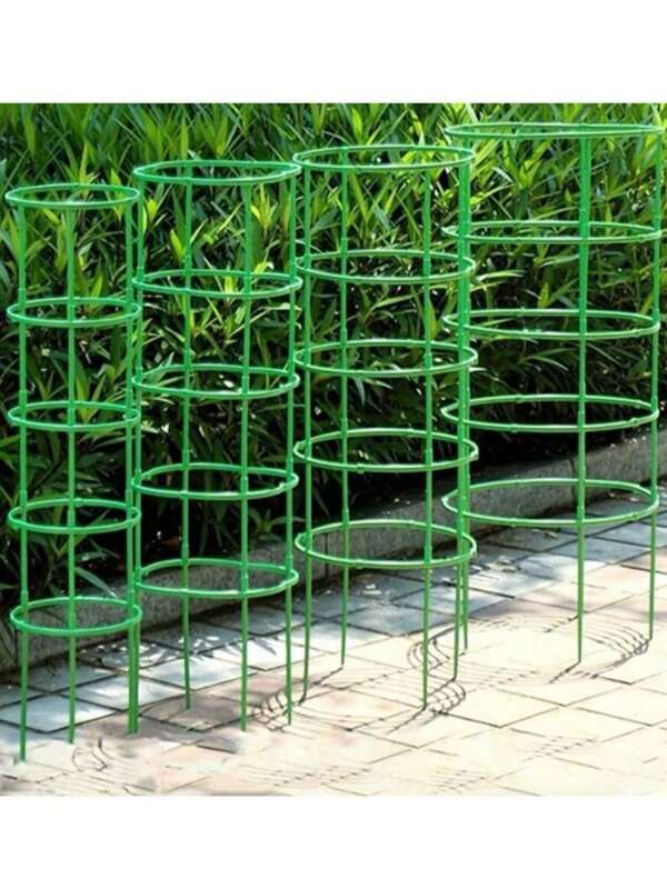 36PCS (6 Tiers), Planter Stackable Plant Stand, Splicable Flower Bracket Support Circle Support Rods, Plant Planter Balcony Branches Climbing Rattan Stand