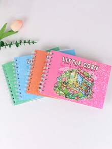 1pc Little Cozy Coloring Book: Cute And Cozy Coloring Book For Adults & Teens Featuring Adorable Corner,Back To School,School Supplies - Multicolor - View 10