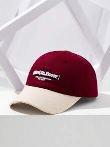 1 buc șapcă de baseball cu broderie cu litere colorate de epocă, șapcă cu coroană moale, reglabilă, snapback, versatilă pentru primăvară/vară