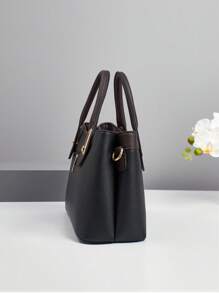 Women's Fashion Tote Handbag, New Arrival European And American Style Ladies One Shoulder Messenger Bag For Travel, Shopping, Daily Use. Patchwork Design, Casual Chic, Spacious And Versatile, Can Be Worn As Shoulder Or Crossbody Bag