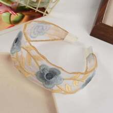 3pcs Elegant Versatile Floral Embroidered Headbands For Women, Suitable For Daily Use, Commute, School, Work, Beach, Party, Mother's Day Gift Hairband Hair Hoop