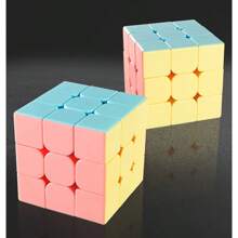 قطعة واحدة من مكعب سحري متعدد الطبقات 3، مكعب سحري متغير الألوان إلى لون المكرون الناعم 5 سم ، 5.5 سم ، لعبة تدريب منطقي للمبتدئين - اللون عشوائي!