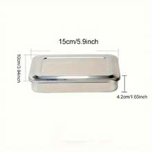 加厚不锈钢消毒托盘带盖，多用途专业设备收纳盒，适用于理发工具、美甲工具、化妆工具和纹身工具 - 銀色 - 查看 9