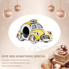 PARCOM 1 件镀银萤火虫吊坠 DIY 套件和串珠汽车系列时尚珠宝套装，适用于手链和项链配饰，是生日、节日的完美珠宝礼物