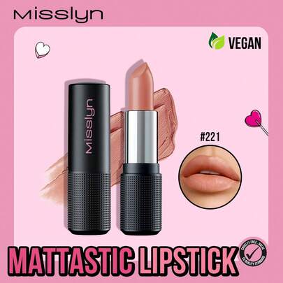 Misslyn Mattastic Matte Lipstick, Highly Pigmented Matte Lipstick, Long-Lasting Velvety Smooth Sensual Deep Red Lipstick, Creamy Powder Texture, Ideal For Y2K Makeup, Party, Beach, Travel, Camping, Outdoor, Gift, Rose, Fashion, New Year, Makeup, Cosplay, Best Travel, Holiday, Colorful, Campus, School, Charm, Chinese New Year, Valentine's Day, Vegan, Cruelty-Free, Halloween, Pumpkin, Trick Or Treat, October 31st, Ghost