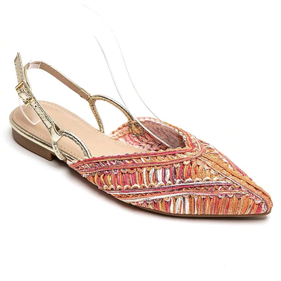 Sandalias placa trenzas à bout pointu con novia réglable – Élégance estivale chic - Multicolor - Ver 1
