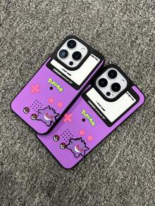 1pc 3D Silicone Pokemon Phone Case, /Pikachu Gaming Phone Case, Fashionable Creative Phone Case Compatible With Apple 16/ 16e - Purple - View 8