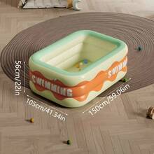 [3-Tier Pool Set]150/260cm Foldable Swimming Pool For Adults & Kids - Heavy Duty PVC Family Backyard Pool - Multicolor - View 11