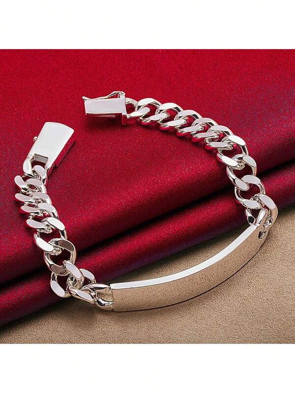 Reizvoller 925 Sterling Silber Schmuck, edles hübsches 10MM Ketten Schmuckstück für Damen und Herren, modernes geometrisches Armband, Fabrikpreis