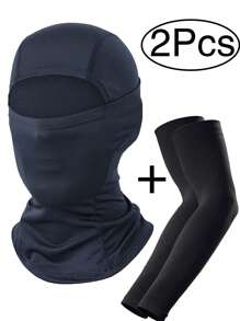 Balaclava Mask + Ice Sleeves, Men's Women's Soccer Ski Mask, Lightweight Sheath, Hat, UV Protector For Riding