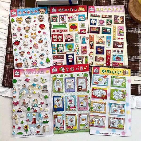 Pegatinas de espuma 3D, marcos de burbujas, pegatinas de diario, burbujas de discurso retro para decoración, pegatinas para scrapbooking, estilo coreano, útiles escolares, de vuelta a clases