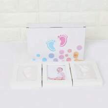Handprint Casting Kit For Newborn Baby, Soft Clay Inkpad For Kids, Infant Shower Keepsakes, DIY Imprint Gift