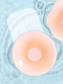 10 件可重复使用防水乳贴 女士乳垫 - 米色 - 查看 4