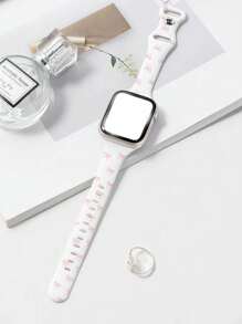 Suitable For Girls To Wear Pink Bow Printed Watch Replacement Strap, Compatible With Apple, Suitable For Apple Watch Ultra/SE/8/7/6/5/4/3/2/1/S10,38/40/41/42/44/45/49mm
