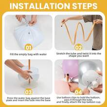 1/2pcs Gold Balloon Arch Stand Kit, Free Bending Shape Balloon Column Stand With Base, Half Arch Balloon Stand For Floor, Ideal For Wedding Birthday Valentines Decorations - Multicolor - View 12