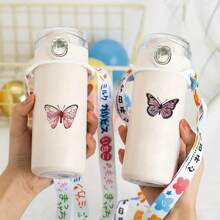 500pcs/Roll, 2.5cm Butterfly & Flower Shaped Stickers, Decorative Gift Box Stickers Labels (Random Color),School Supplies,Back To School