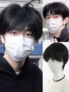 合成短假发自然黑色水钻金色银灰色白金色假发日常派对角色扮演假发耐热高温纤维