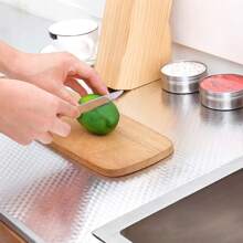 Papel pintado para cocina a prueba de aceite, pegatina protectora para salpicaduras, papel de aluminio autoadhesivo plateado, revestimiento para armarios resistente al agua y al calor, papel tapiz adhesivo para decorar la pared de la cocina, accesorios y decoración para la cocina