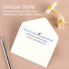 50 Stück weiße Mini Umschläge 10,5cm x 7cm - kleine Geschenkkarten Umschläge für Hochzeiten, Babypartys, Dankeskarten, RSVP-Karten, Fotos und alles Rund um den Schulbeginn