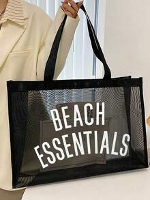 Strandutensilien Strandtasche, Strandtasche für Damen, Tragetasche für Strandaccessoires, geeignet für Hochzeit, Geburtstag, Urlaub, ein tolles Geschenk für Frauen, Mütter, Lehrer, Freunde, Brautjungfern, Studenten, große Tasche, Reisetasche für Urlaubsreisen