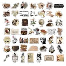 50pcs Vintage Artistic Sticker Pack For Luggage, Laptop, Notebook, Diary, Helmet, Guitar, Skateboard, DIY Waterproof Decal,School Supplies,Back To School - Multicolor - View 3