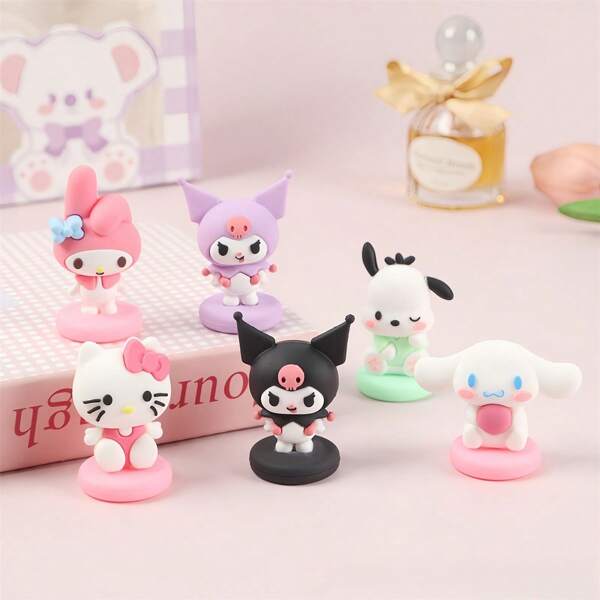 1pc Cartoon Cute Hello Kitty 3D Doll DIY Hand-Made Figurine My Melody Room Cake Decoration Room Decor