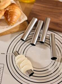 Cirelle Grande Ferramenta de tubo de chifre dinamarquês de aço inoxidável para fazer croissant de forno, 3/5/10 peças