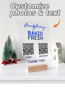 Letrero personalizado con código QR, letrero "Escanear para pagar", letrero para pequeños negocios, decoración de tienda, letrero de redes sociales de negocios, letrero de pago, letrero de acrílico, letrero de código QR de redes sociales, letrero de código QR de redes sociales de negocios Vuelta al colegio - Multicolor - Ver 1