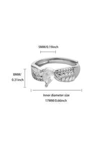 1 PC Zirconia Water Drop Leaf Ring For Women Gold Color Open Ring 2025 New Fashion Wedding Couple Jewelry Gift