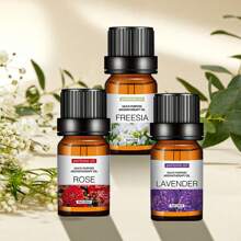 1 Piece Of Aromatic Essential Oil, 10ml Bottle, Various Packages Of Diffuser, Humidifier, Massage And Hair Care Products – Rose, Lavender, Freesia Fragrance