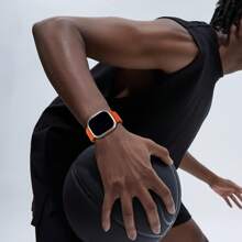 Ocean Silicone Sport Band Compatible With Apple Watch Ultra 2/Ultra Band 49mm 45mm 46mm 44mm 42mm(Series 3) For Men Women, Breathable Soft Waterproof Strap For Apple Watch Ultra 2, Apple Watch Ultra Series SE 10/9/8/7/6/5/4/3/2/1