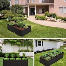 4/8 rejillas Bolsas de cultivo de vegetales: diseño de divididor de espacio grande, material de fieltro no tejido, duradero, adecuado para jardín, balcón, azotea, patio, patio trasero, bolsas para vegetales y frutas