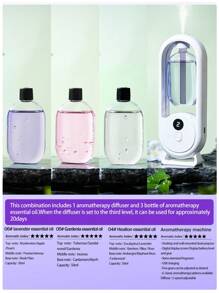 Advanced Aromatherapy Diffuser, USB Household Automatic Aromatherapy Humidifier, Hotel Spray Aromatherapy Machine, Toilet Deodorization And Fragrance Expander, Electric Air Purifier, Rechargeable, With Color Atmosphere Lights, Suitable For Bedroom, Living Room, Desk, Large Room, Pet Room, Hotel, Car, With 5 Working Modes And 6 Kinds Of Aromatic Essential Oils To Choose From