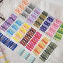 16 طقم/3200 ورقة ملصقات فهرس ألوان موراندي، ملصقات قرطاسية للطلاب، ملصقات علامات ملفات المكتب، ملصقات لاصقة شفافة من البولي إيثيلين ترفيتالات