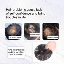 Synthetic Fake Fringe Bang Closure Hair Clip In Front Neat Bang Extensions Natural Invisible False Bangs Cover White Hair - Black - View 5