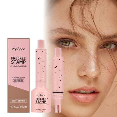 Zephoco Light Brown Facial Freckle Stamp Pen Easily Embellishes Makeup To Create A Fashionable Matte Makeup