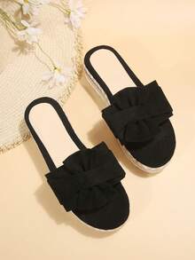 New Style Platform Wedge Heel Women's Fashion Sandals, Comfortable Casual Shoes - Black - View 3