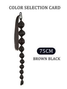 Parrucca con coda di cavallo sintetica, stile principessa Jasmine con treccia a lanterna, treccia spessa, parrucca con coda di cavallo lunga per acconciature da performance