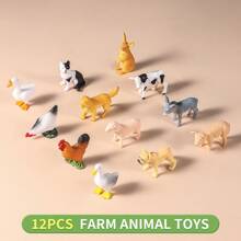 12 piezas de miniaturas de insectos y animales de plástico variados que incluyen arañas, mantis, libélulas, para decoración de pasteles y recuerdos de fiesta - juguetes de modelos para estimular