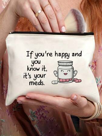 Medication Bag,Travel Pill Organizer ,Aid Kit,Perfect Health Gift,Makeup Bag, Cosmetic Bag ,Travel Toiletry Bag ,Daughter Gift, Make Up Pouch,Makeup Bag Gift For Make Up Organizer For Makeup Tools Wash Bag, Various Prints Available